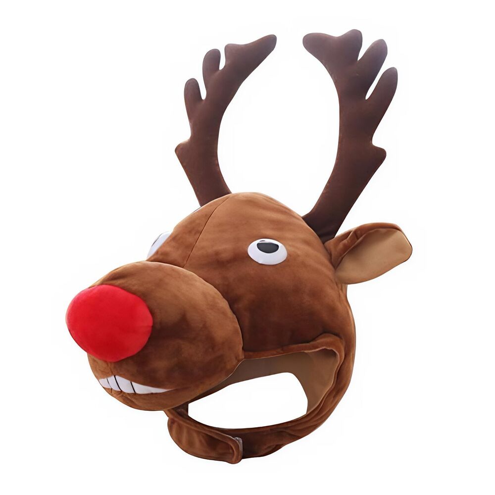 3453 Novelty Plush Christmas Tree Design Hats Soft Plush Snowman Hat Moose